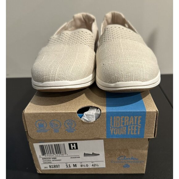 NIB Clarks Cloudsteppers Womens Breeze Vibe Natural Interest size 11 M - Picture 3 of 10